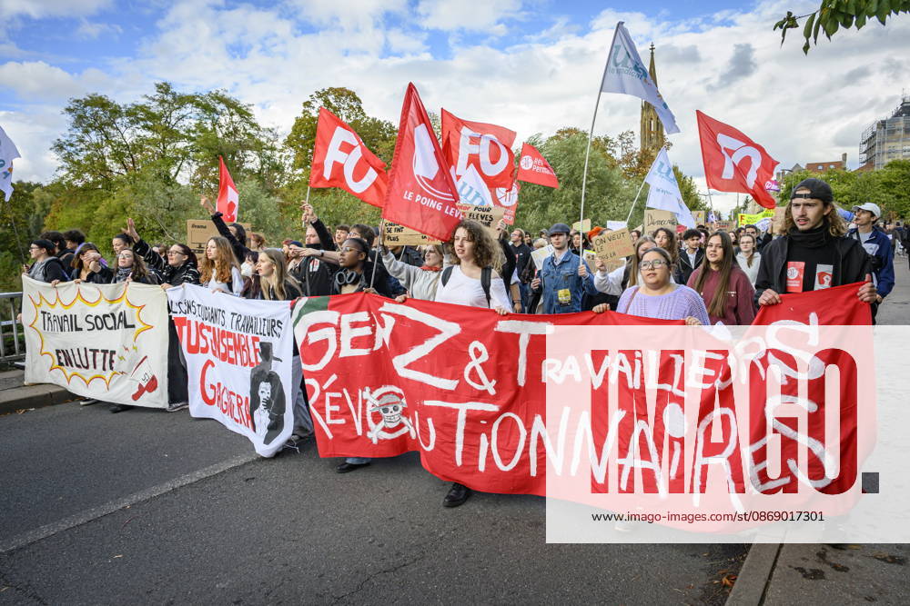 Lorraine, Metz: On Thursday, as in the rest of France, several hundred students protested in downtown Metz for better conditions in schools. bub