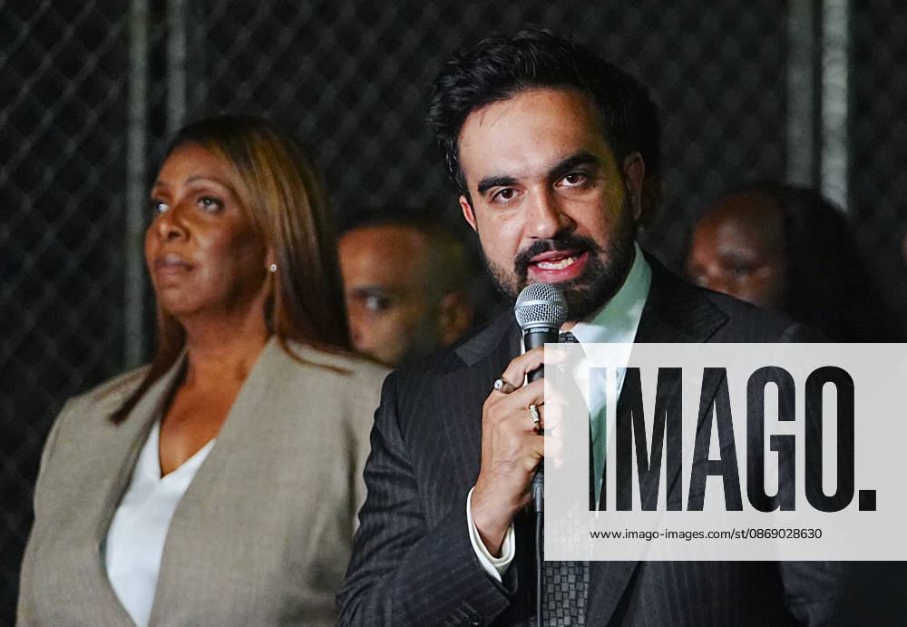 Mamdani holds a press conference after ICE shooting in New York City NEW YORK, UNITED STATES - OCTOBER 08: New York City Mayor Zohran Mamdani, along with Attorney General of New York, Letitia James, New York City Public Advocate Jumaane Williams, and NYPD Commissioner Jessica Tisch, hold a press conference in the Marble Hill neighborhood of the Bronx following an incident where an ICE agent shot and wounded a driver during an enforcement operation on October 8, 2026, in New York City, U.S. Selcuk Acar Anadolu New York United States. Editorial use only. Please get in touch for any other usage.