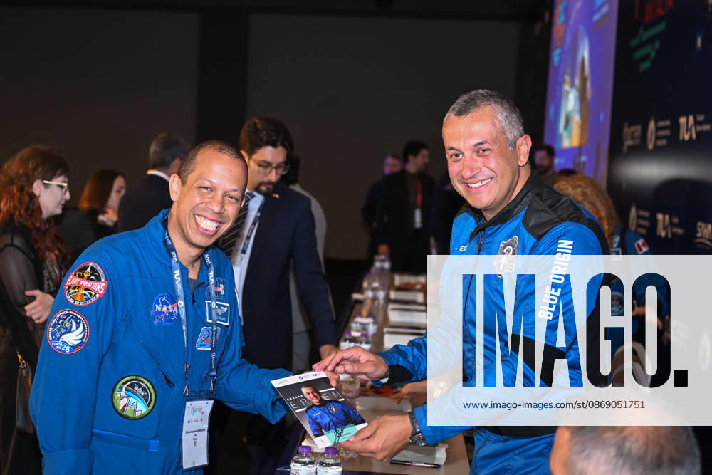 Astronauts meet visitors at autograph session during International Astronautical Congress ANTALYA, TURKIYE - OCTOBER 09: Astronauts from various countries meet visitors during an autograph session on Public Day of the 77th International Astronautical Congress (IAC 2026) at the NEST Congress Center in Antalya, Turkiye, on October 09, 2026. Organized by the International Astronautical Federation (IAF) under the coordination of the Ministry of Industry and Technology and hosted by the Turkish Space Agency (TUA) and SAHA Istanbul, the congress opens its doors to the public on its final day. Muhammed Abdullah Kurtar Anadolu Antalya Turkey. Editorial use only. Please get in touch for any other usage.