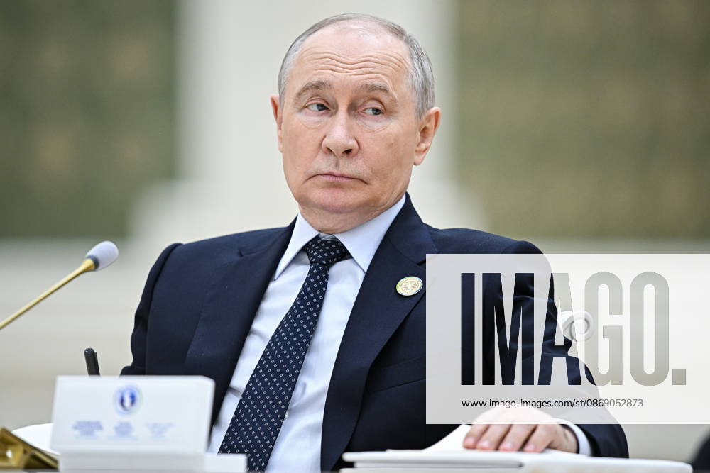TURKMENISTAN, BALKAN PROVINCE - OCTOBER 9, 2026: Russia s President Vladimir Putin attends the Caspian Ecological Summit Turkmenistan - ZUMAt113 20261009_zaa_t113_462