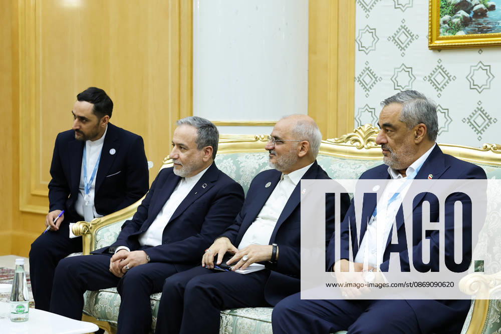 Members of the Iranian delegation sit during a bilateral meeting between President Masoud Pezeshkian and Azerbaijani President Ilham Aliyev in Turkmenbashi, Turkmenistan, on October 9, 2026. According to Azerbaijan s presidency, the leaders reviewed recent bilateral contacts and a recent visit by an Azerbaijani delegation to Iran, said work on the Aghband-Kalaleh project had reached its final stage and discussed follow-up on agreements from their previous meeting in Bishkek. Aliyev also noted Iran s first participation as a non-member state in the CIS Plus format. Turkmenbashi Turkmenistan - ZUMAi98_ 20261009_zih_i98_090