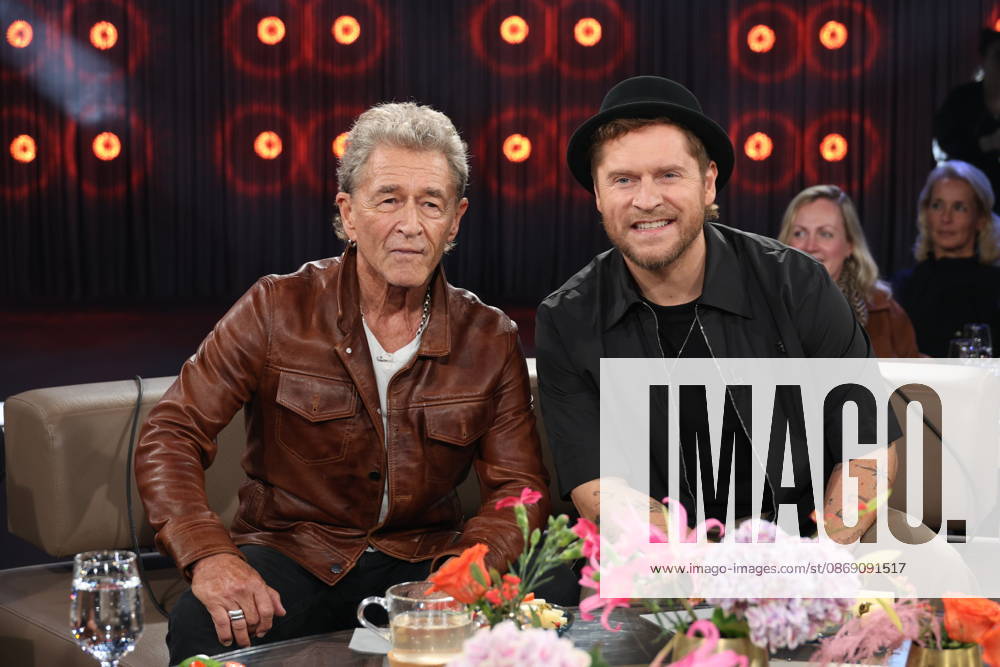 Peter Maffay and Johannes Oerding, musicians, appeared as guests on the NDR Talk Show on October 9, 2026, on NDR Television’s Channel 3; photo op before the taping on October 2, 2026, at the Hamburg Lokstedt television studio