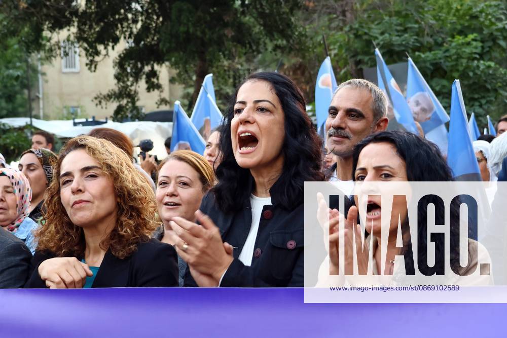 The anniversary of PKK leader Abdullah Ocalan s expulsion from Syria was protested in Diyarbakir, Turkey - 09 Oct 2026 Former Kurdish MP Ayla Akat Ata (Middle) is seen chanting slogans during a protest for PKK leader Abdullah Ocalan in Diyarbakir. Ata served seven and a half years in prison in Turkey. A protest was held in the city of Diyarbakir in Turkey, by the Peoples Equality and Democracy Party (DEM Party) and various Kurdish organizations and parties to mark the anniversary of PKK leader Abdullah Ocalan’s expulsion from Syria on October 9, 1998. Ocalan, the leader of the armed Kurdish organization the Kurdistan Workers Party (PKK), was captured in Kenya, taken to Turkey, and arrested after being expelled from Syria. Imprisoned for 2