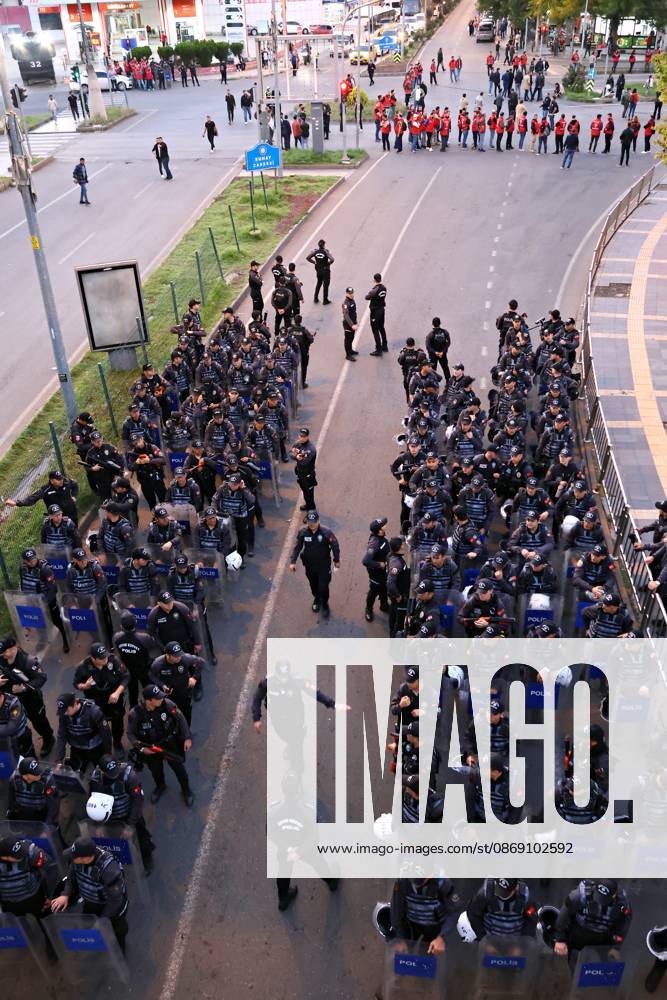 The anniversary of PKK leader Abdullah Ocalan s expulsion from Syria was protested in Diyarbakir, Turkey - 09 Oct 2026 Police officers are seen taking security measures in the city during a protest over the expulsion of PKK leader Abdullah Ocalan from Syria. A protest was held in the city of Diyarbakir in Turkey, by the Peoples Equality and Democracy Party (DEM Party) and various Kurdish organizations and parties to mark the anniversary of PKK leader Abdullah Ocalan’s expulsion from Syria on October 9, 1998. Ocalan, the leader of the armed Kurdish organization the Kurdistan Workers Party (PKK), was captured in Kenya, taken to Turkey, and arrested after being expelled from Syria. Imprisoned for 27 years, Ocalan has been conducting peace ta