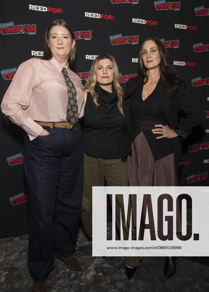 MACKENZIE DONALDSON, KAT SANDLER and CARRIE ANNE MOSS attend the press room for YAGA on AMC Plus during New York Comic Con at Jacob Javits Convention Center in New York. 9 October 2026 New York USA - ZUMAa265 20261009_zep_a265_008