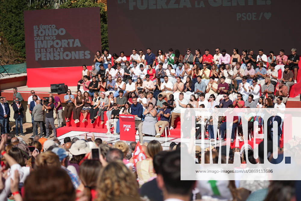 Pedro Sánchez Participates in the First Pre-Campaign Event in Dos Hermanas, Seville. The Secretary-General of the PSOE and President of the Government, Pedro Sánchez, attended the first pre-campaign event for the November 29 elections on October 10, 2026, in Dos Hermanas, Seville, Andalusia, Spain. The event was also attended by the Secretary-General of the PSOE, María Jesús Montero, and the mayor of Dos Hermanas and Secretary of Organization of the PSOE, Francisco Rodríguez. October 10, 2026. María José Ló. Dos Hermanas, Seville. Dos Hermanas, Seville, Spain.