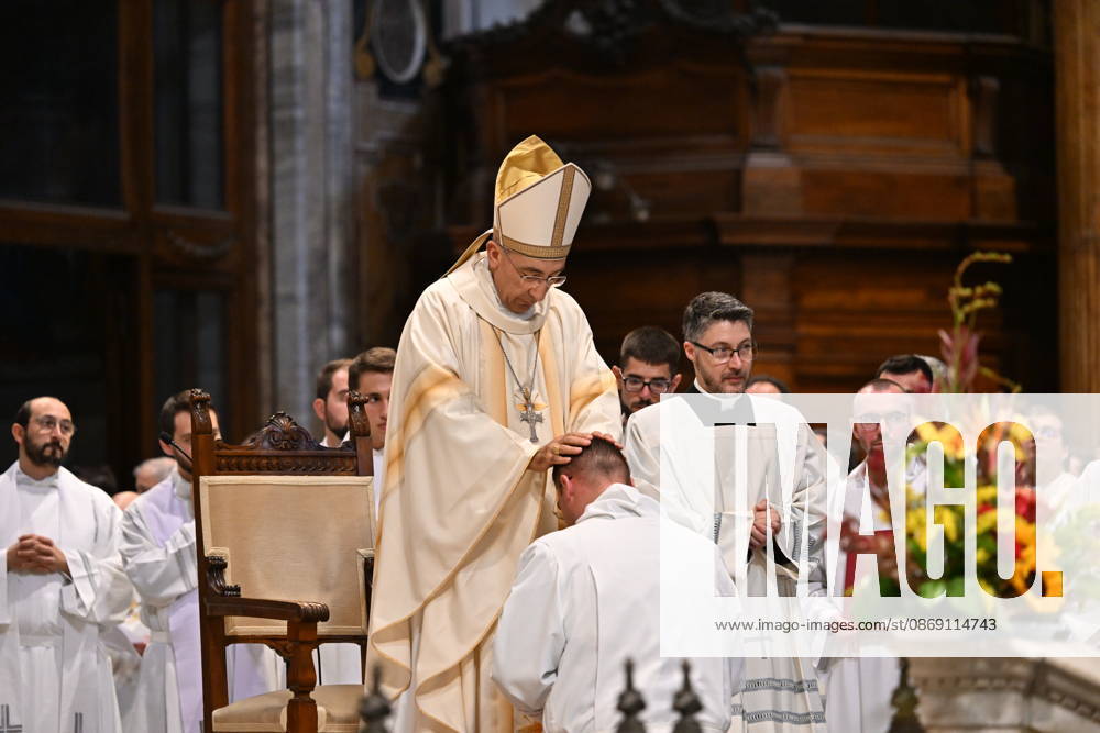 IPA89501814 - Italy, Rome, Vatican, October 10, 2026: Cardinal Baldo Reina celebrates a Mass for the ordination of deacons at St. John Lateran. Photograph by ALESSIA GIULIANI Catholic Press Photo