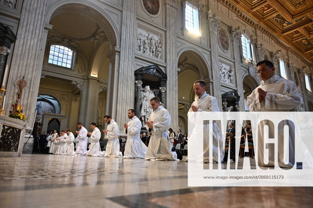 IPA89501805 - Italy, Rome, Vatican, October 10, 2026: Cardinal Baldo Reina celebrates a Mass for the ordination of deacons at St. John Lateran. Photograph by ALESSIA GIULIANI Catholic Press Photo