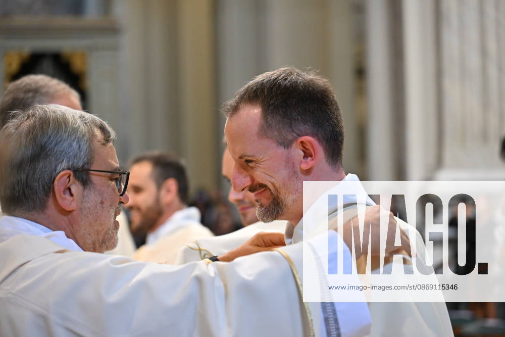 IPA89501790 - Italy, Rome, Vatican, October 10, 2026: Cardinal Baldo Reina celebrates a Mass for the ordination of deacons at St. John Lateran. Photograph by ALESSIA GIULIANI Catholic Press Photo