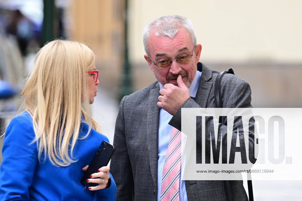 The two-day elections to municipal assemblies ended in the Czech Republic together with the first round of the elections to one-third of the Senate, at 2:00 p.m. on October 10, 2026. On the photo: ODS Member of Parliament Marek Benda, right, arrives at the ODS s central campaign headquarters in Prague. (CTKxPhoto MichalxKamaryt) CTKPhotoP2026101004200 CTKPhotoP2026101004200