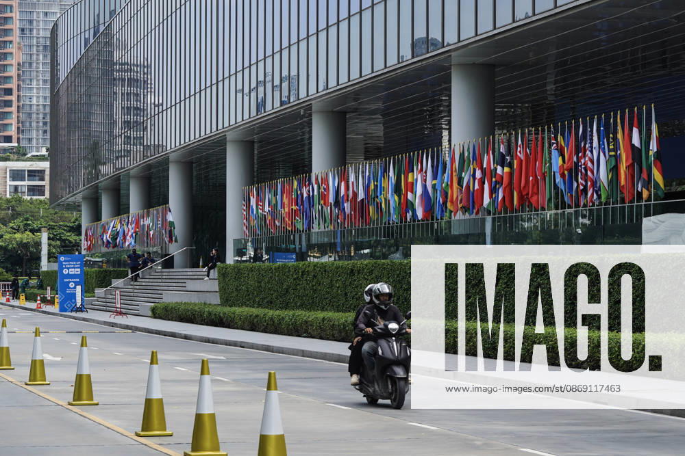 IMF World Bank 2026 Annual Meetings In Bangkok. A motorcycle rides past a banner ahead of the annual meetings of the International Monetary Fund (IMF) and the World Bank Group at the Queen Sirikit National Convention Center in Bangkok, Thailand, on October 10, 2026. Bangkok Bangkok Thailand
