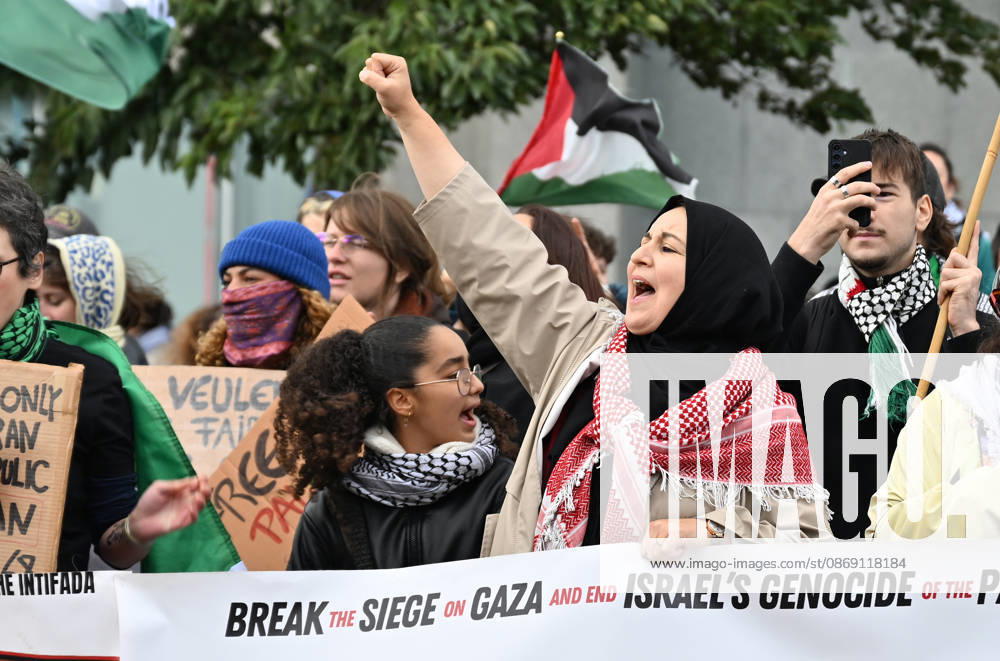Demonstrators march in Brussels to commemorate Palestinians who lost their lives in Gaza BRUSSELS, BELGIUM - OCTOBER 10: Hundreds of demonstrators gather outside Brussels-Midi railway station before marching toward the Israeli Embassy to commemorate Palestinians who lost their lives in Gaza and call for political measures against Israel, in Brussels, Belgium, on October 10, 2026. Dursun Aydemir Anadolu Brussels Belgium. Editorial use only. Please get in touch for any other usage.