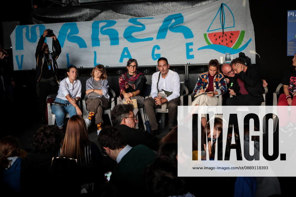 IPA89506303 - Naples, October 10, 2026: Conference at the former NATO base; Greta Thunberg in Bagnoli discussing the CPRs; and today at the march and the pro-PAL debate with Francesca Albanese (NeaPhoto Renato Esposito)