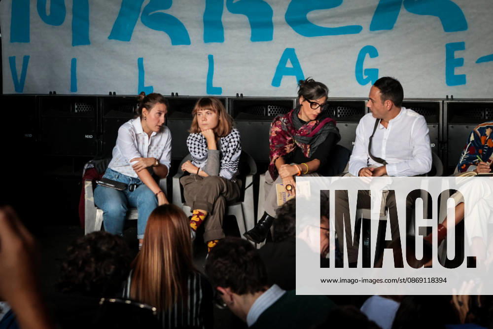 IPA89506306 - Naples, October 10, 2026: Conference at the former NATO base; Greta Thunberg in Bagnoli discussing the CPRs, and today at the march and the pro-PAL debate with Francesca Albanese (NeaPhoto Renato Esposito)