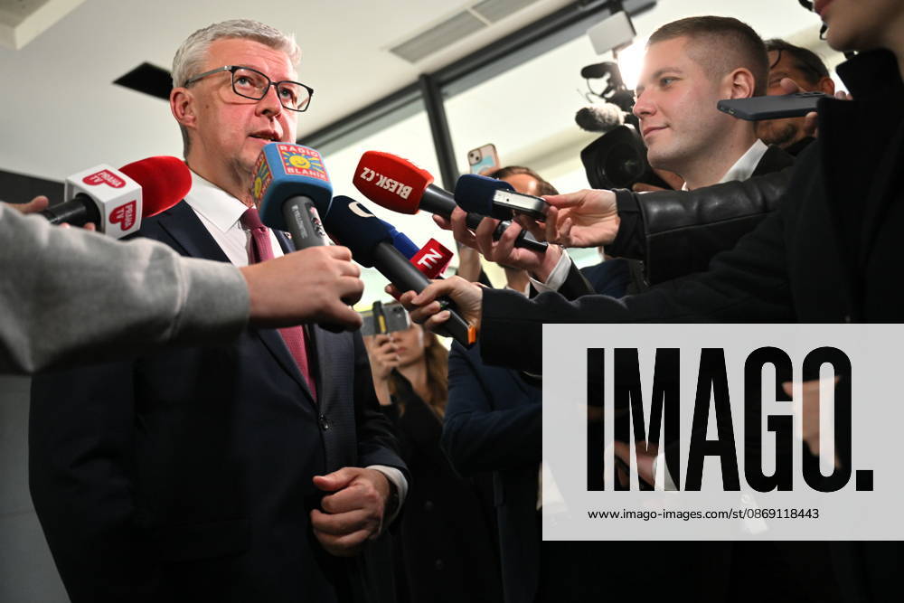 The two-day elections to municipal assemblies ended in the Czech Republic together with the first round of the elections to one-third of the Senate, at 2:00 p.m. on October 10, 2026. On the photo: Karel Havlicek, Minister of Industry and Trade and deputy party chairman, speaks to reporters at the ANO Movement s central campaign headquarters in Prague. (CTKxPhoto MichaelaxRihova) CTKPhotoP2026101004837 CTKPhotoP2026101004837