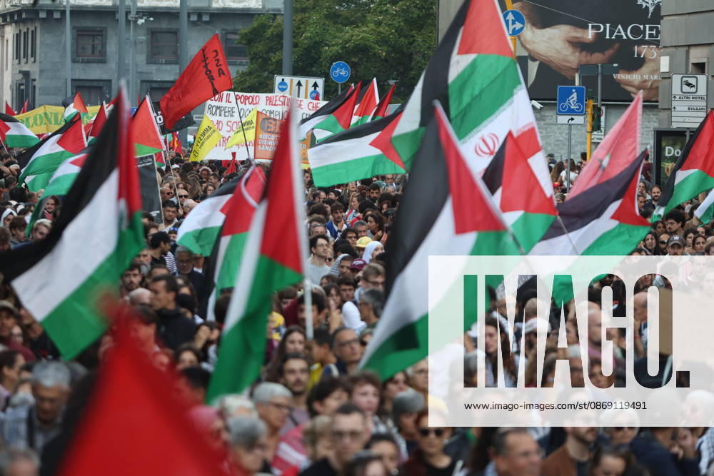IPA89508958 - Milan, National Day of Mobilization: The End of Genocide Is the End of Zionism, marking the third anniversary of the start of the conflict in Gaza