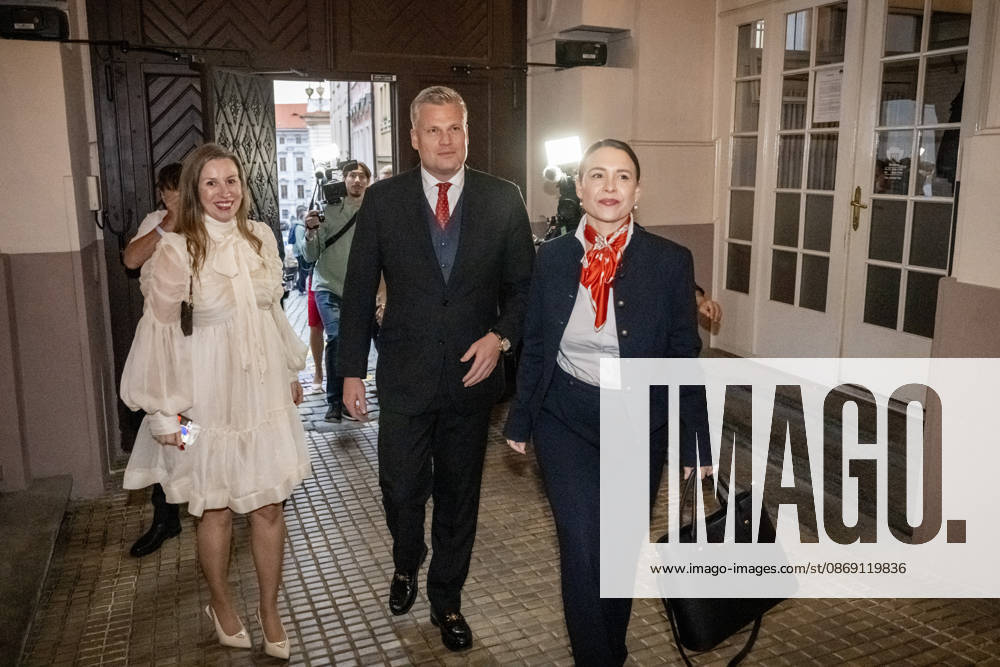 The two-day elections to municipal assemblies ended in the Czech Republic together with the first round of the elections to one-third of the Senate, at 2:00 p.m. on October 10, 2026. On the photo: Motorists MP Filip Turek (middle) arrrives at the Motorists for Themselves campaign headquarters in Prague. (CTKxPhoto VitxSimanek) CTKPhotoP2026101005752 CTKPhotoP2026101005752