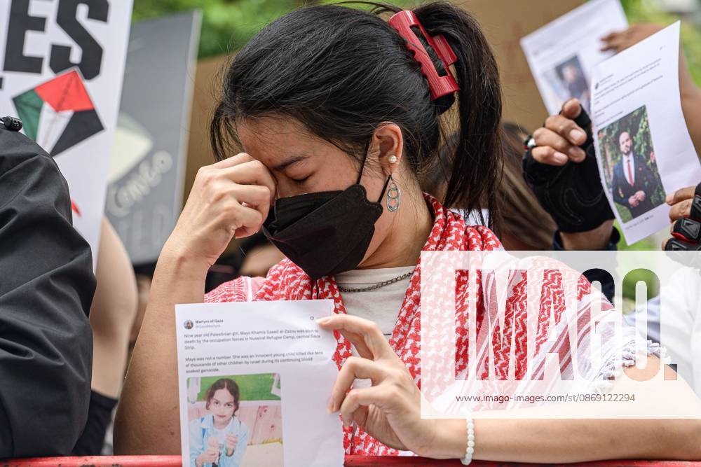 Pro-Palestinian protesters rally in Bangkok BANGKOK, THAILAND, OCTOBER 10, 2026: Pro-Palestinian demonstrators gather outside the Israeli Embassy in Bangkok during a protest marking 1,100 days since the start of the war in Gaza. Participants held portraits of Palestinians killed during the conflict for three minutes in an action titled Every Life Isn t Just a Number, symbolizing three years of war. The demonstration was held as part of a Global Action Day for Palestine. Bangkok Thailand