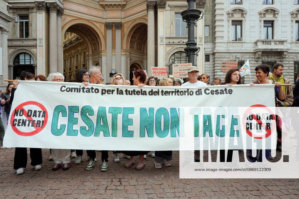 Protesters demand moratorium on new data centers in Milan MILAN, ITALY OCTOBER 10, 2026: Protesters gather for a sit-in in Piazza della Scala in central Milan to oppose the development of new data centers across Lombardy and Italy. The demonstration is organized by the Rete dei Comitati No Data Center (No Data Center Committee Network), which is calling for a moratorium on permits for new facilities. The group also urges public authorities to conduct thorough environmental, urban planning and regional assessments before approving projects. For approved facilities that have not yet begun operating, campaigners are calling for reviews to be reopened if potential microclimate effects and cumulative impacts with existing facilities were not