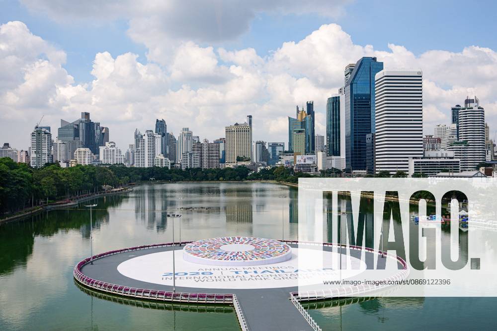 Thailand Prepares to Host 2026 IMF - World Bank Group Annual Meetings BANGKOK, THAILAND, OCTOBER 10, 2026: Promotional displays and banners for the 2026 Annual Meetings of the International Monetary Fund (IMF) and the World Bank Group are seen at the Queen Sirikit National Convention Center (QSNCC) in Bangkok, ahead of the meetings scheduled for October 12 - 18. The event will bring together international finance leaders, policymakers and representatives from member countries. Bangkok Thailand