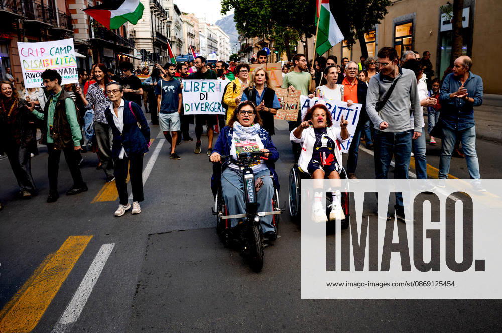 Disability Pride Palermo 2026 PALERMO, ITALY - OCTOBER 10: Disability Pride Palermo, dedicated this year to the theme Revolutionary Disabilities to advocate for the rights and self-determination of people with disabilities and to demand the elimination of architectural barriers, on October 10, 2026 in Palermo, Italy. Palermo Sicily Italy