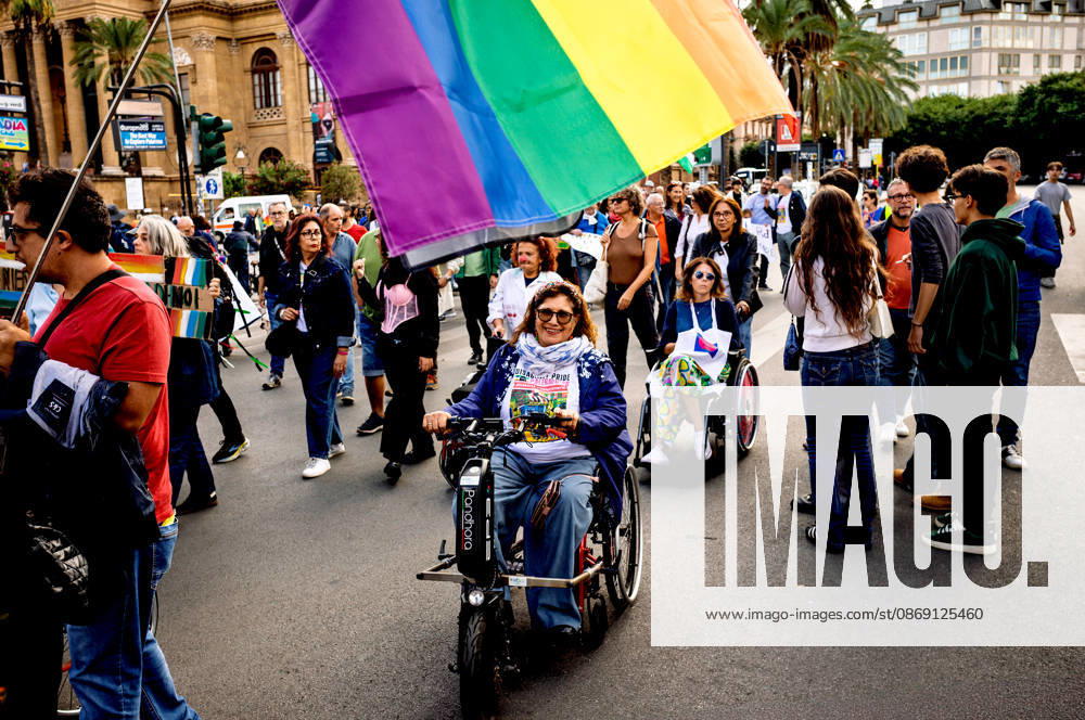 Disability Pride Palermo 2026 PALERMO, ITALY - OCTOBER 10: Disability Pride Palermo, dedicated this year to the theme Revolutionary Disabilities to advocate for the rights and self-determination of people with disabilities and to demand the elimination of architectural barriers, on October 10, 2026 in Palermo, Italy. Palermo Sicily Italy