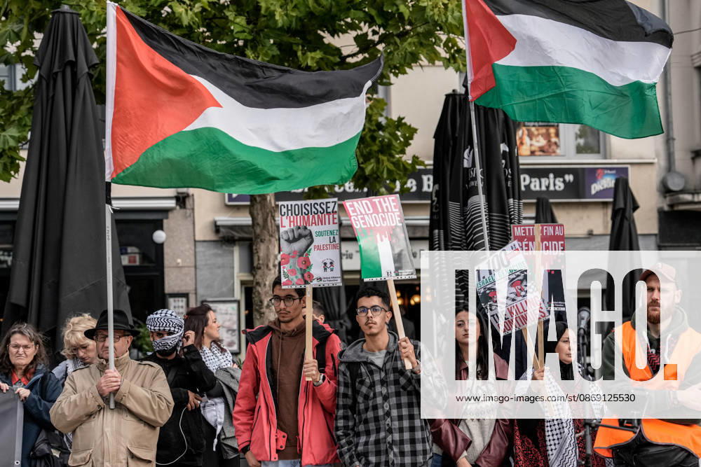 Pro-Palestine demonstration held in Luxembourg LUXEMBOURG, LUXEMBOURG - OCTOBER 10: Demonstrators gather for a pro-Palestine march organized by the Letz Act for Palestine initiative as part of a global day of action in solidarity with Palestinians in Luxembourg City, Luxembourg, on October 10, 2026. Organized in response to a call by the Global Alliance for Palestine, the march begins on Boulevard Franklin Roosevelt and proceeds towards Place de Paris, with participants calling for justice, freedom and self-determination for Palestinians. Muhammed Said Tako Anadolu Luxembourg Luxembourg. Editorial use only. Please get in touch for any other usage.