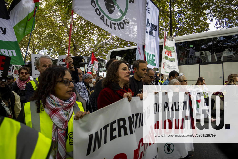 National March for Palestine Marks Three Years Since the Israel - Gaza War Began Central London, October 10, 2026 Pro-Palestine demonstrators took to the streets of Central London for the National March for Palestine, marking three years since the war in Gaza began in October 2023. Participants marched in solidarity with Palestinians, carrying Palestinian flags, banners and placards calling for an end to the conflict and highlighting the ongoing humanitarian crisis in Gaza., Credit:Zak Irfan Avalon