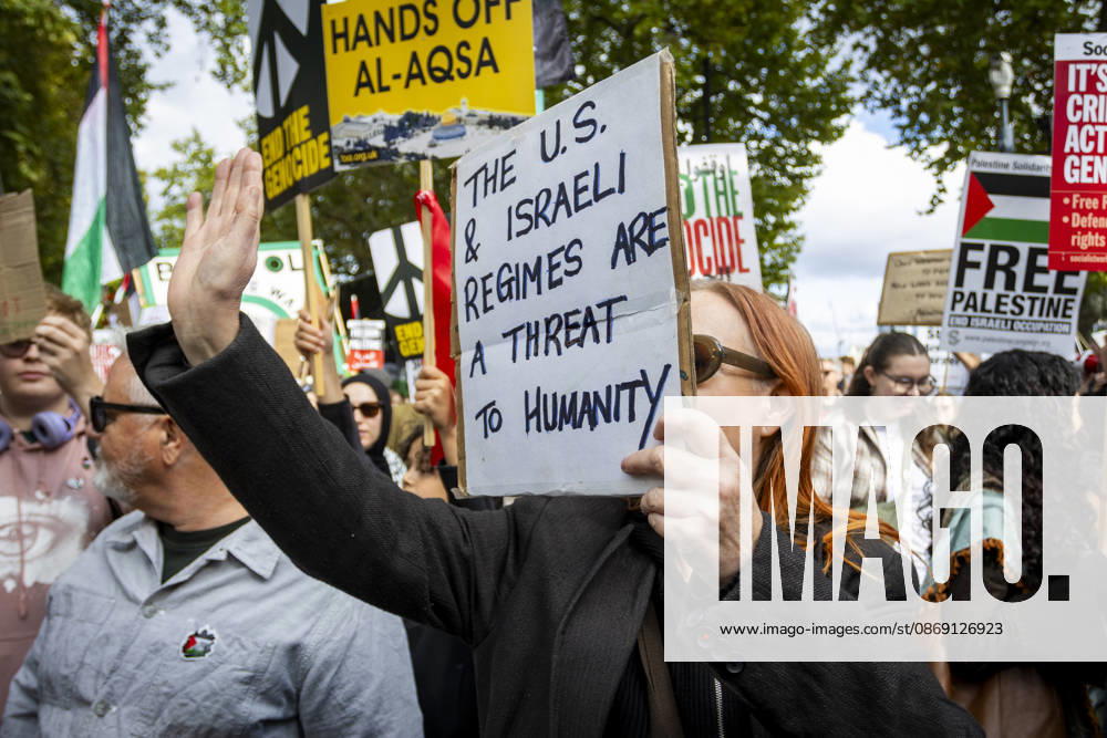 National March for Palestine Marks Three Years Since the Israel - Gaza War Began Central London, October 10, 2026 Pro-Palestine demonstrators took to the streets of Central London for the National March for Palestine, marking three years since the war in Gaza began in October 2023. Participants marched in solidarity with Palestinians, carrying Palestinian flags, banners and placards calling for an end to the conflict and highlighting the ongoing humanitarian crisis in Gaza., Credit:Zak Irfan Avalon