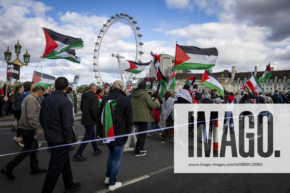 National March for Palestine Marks Three Years Since the Israel - Gaza War Began Central London, October 10, 2026 Pro-Palestine demonstrators took to the streets of Central London for the National March for Palestine, marking three years since the war in Gaza began in October 2023. Participants marched in solidarity with Palestinians, carrying Palestinian flags, banners and placards calling for an end to the conflict and highlighting the ongoing humanitarian crisis in Gaza., Credit:Zak Irfan Avalon