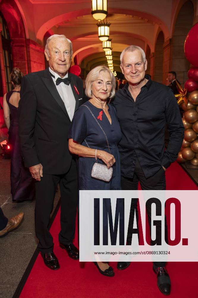ABB HOPEGALA: Eduard Geyer, along with Angelika and Dirk Michaelis, were guests on the red carpet at the 2026 Hope Gala at the Schauspielhaus Dresden on October 10, 2026, in Dresden, Saxony, Germany