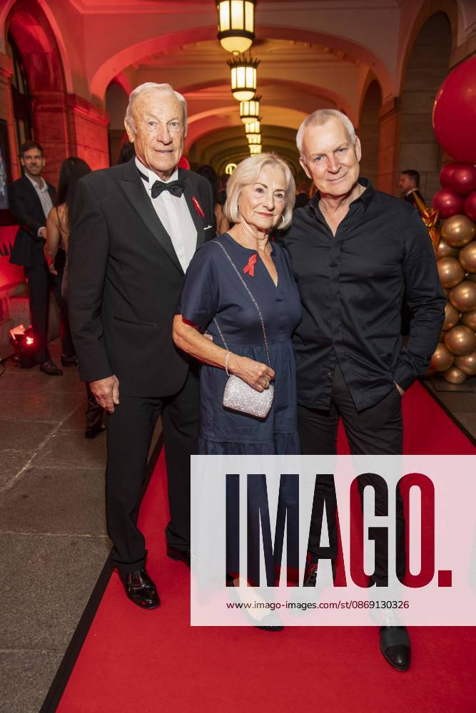 ABB HOPEGALA: Eduard Geyer, along with Angelika and Dirk Michaelis, were guests on the red carpet at the 2026 Hope Gala at the Schauspielhaus Dresden on October 10, 2026, in Dresden, Saxony, Germany