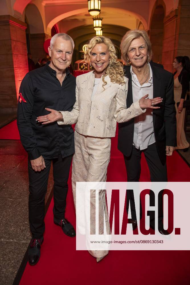 ABB HOPE GALA: Dirk Michaelis, Victoria Herrmann, and Rüdiger Ritchie Barton make a guest appearance on the red carpet at the 2026 Hope Gala at the Schauspielhaus Dresden on October 10, 2026, in Dresden, Saxony, Germany