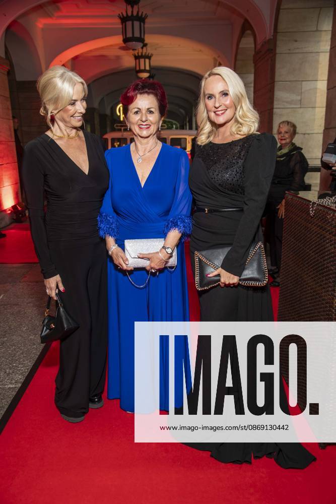 ABB HOPEGALA: Gesine Lippert, Viola Klein, and Anja Petzold appear on the red carpet at the 2026 Hope Gala at the Schauspielhaus Dresden on October 10, 2026, in Dresden, Saxony, Germany