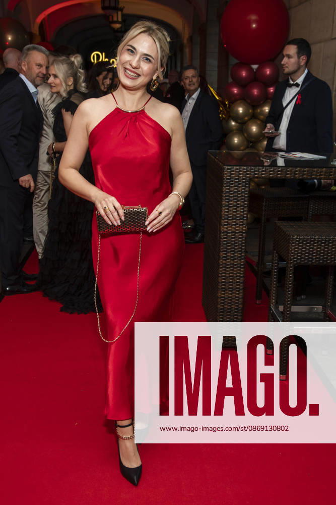 ABB HOPEGALA Katrin Herz makes a guest appearance on the red carpet at the 2026 Hope Gala at the Schauspielhaus Dresden on October 10, 2026, in Dresden, Saxony, Germany