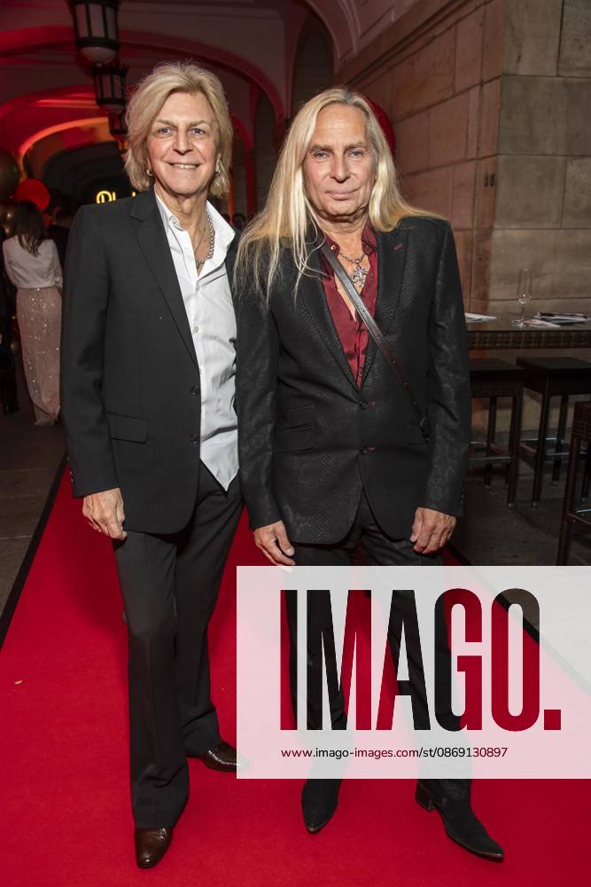 ABB HOPE GALA: Ruediger Ritchie Barton and Uwe Hassbecker appear on the red carpet at the 2026 Hope Gala at the Schauspielhaus Dresden on October 10, 2026, in Dresden, Saxony, Germany