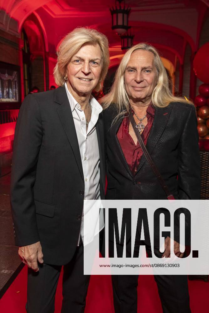 ABB HOPE GALA: Ruediger Ritchie Barton and Uwe Hassbecker appear on the red carpet at the 2026 Hope Gala at the Schauspielhaus Dresden on October 10, 2026, in Dresden, Saxony, Germany
