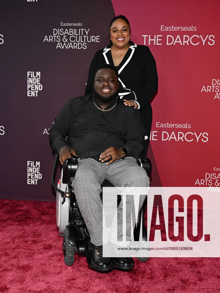 LARICE RUTLEY and VINCENT RUTLEY attend the inaugural Easterseals Disability Arts & Culture Awards DARCYS Awards red carpet. Santa Monica USA - ZUMAb173 20261010_aap_b173_072