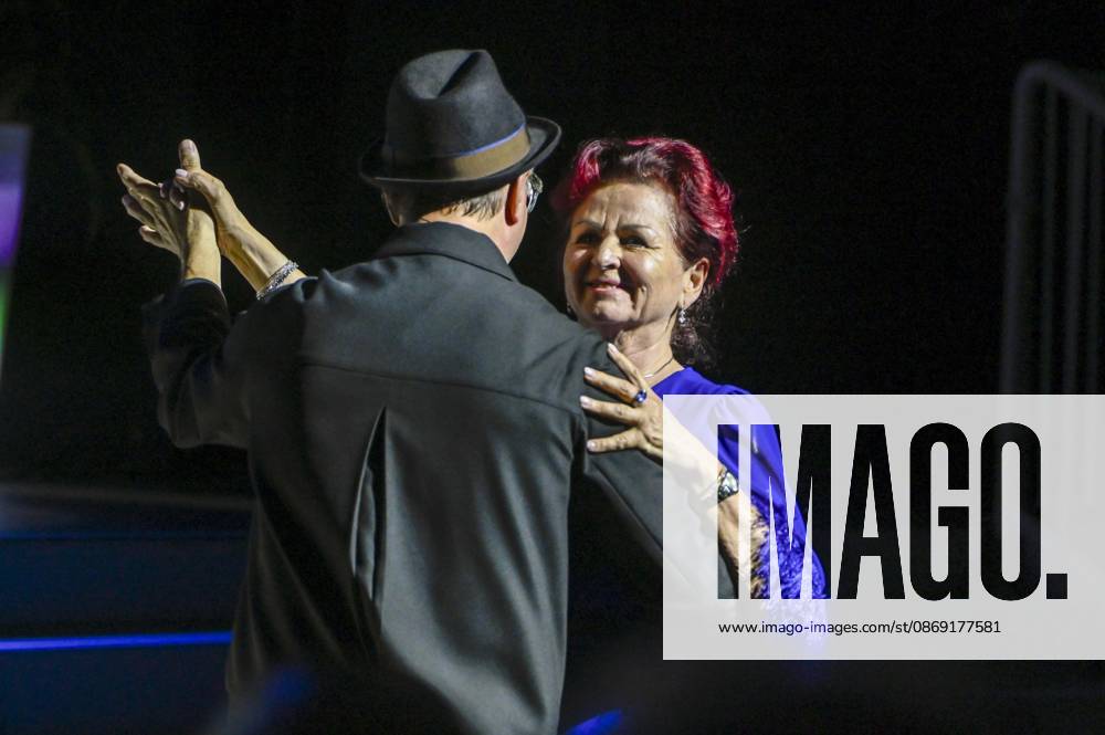 ABB HOPE GALA: Jan Josef Liefers dances with Viola Klein; singing performance on stage at the Hope Gala 2026 at the Schauspielhaus Dresden on October 10, 2026, in Dresden, Saxony, Germany
