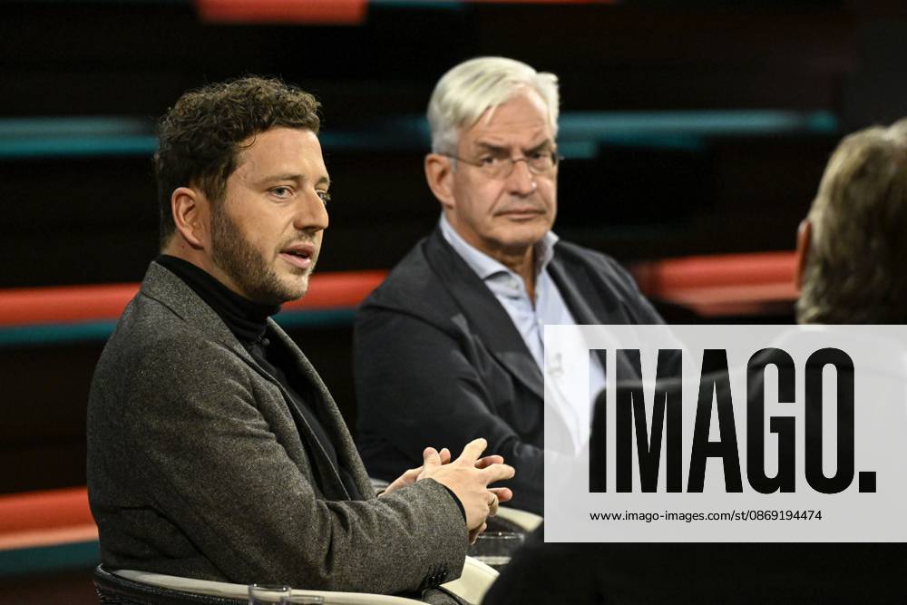 Talk show hosted by Markus Lanz, ZDF 10:26, featuring Felix Banaszak, Mathias Middelberg, and Markus Lanz (from left to right) on October 7, 2026, on *Markus Lanz*, ZDF TV, talk show, Germany, German, G