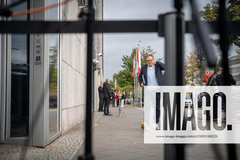 Mario Voigt, Minister-President of Thuringia, upon his arrival at the CDU Germany Executive Committee Retreat in Berlin, October 2026, Berlin, Berlin, Germany, Konrad Adenauer House