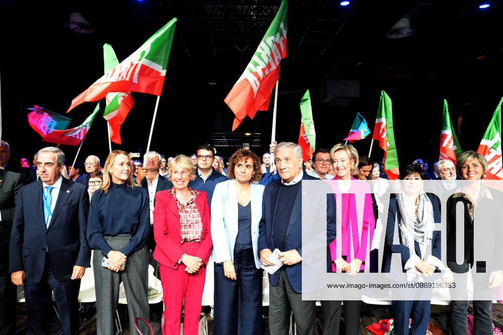 IPA89549675 - Milan, October 11, 2026, Forza Italia Event: *L ottimismo della Volontà* at the East End Studios on Via Mecenate, featuring Dolors Montserrat, Antonio Tajani, Stefania Craxi, and Lettizia Moratti