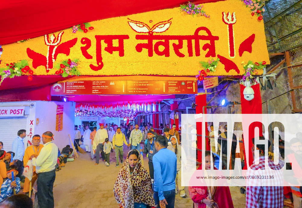 Hindu Devotees Gather at the Mata Vaishno Devi Shrine Katra, Oct 11 (ANI): Hindu devotees arrive to seek the blessings of Goddess Durga on the occasion of Shardiya Navratri at the Mata Vaishno Devi Temple, in Katra on Sunday. Katra Jammu and Kashmir India
