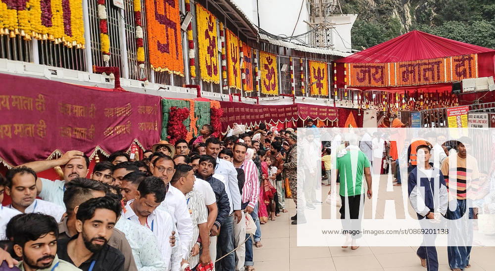Hindu Devotees Gather at the Mata Vaishno Devi Shrine Katra, Oct 11 (ANI): Hindu devotees stand in a queue during their journey to seek the blessings of Goddess Durga on the occasion of Shardiya Navratri at the Mata Vaishno Devi Temple, in Katra on Sunday. Katra Jammu and Kashmir India