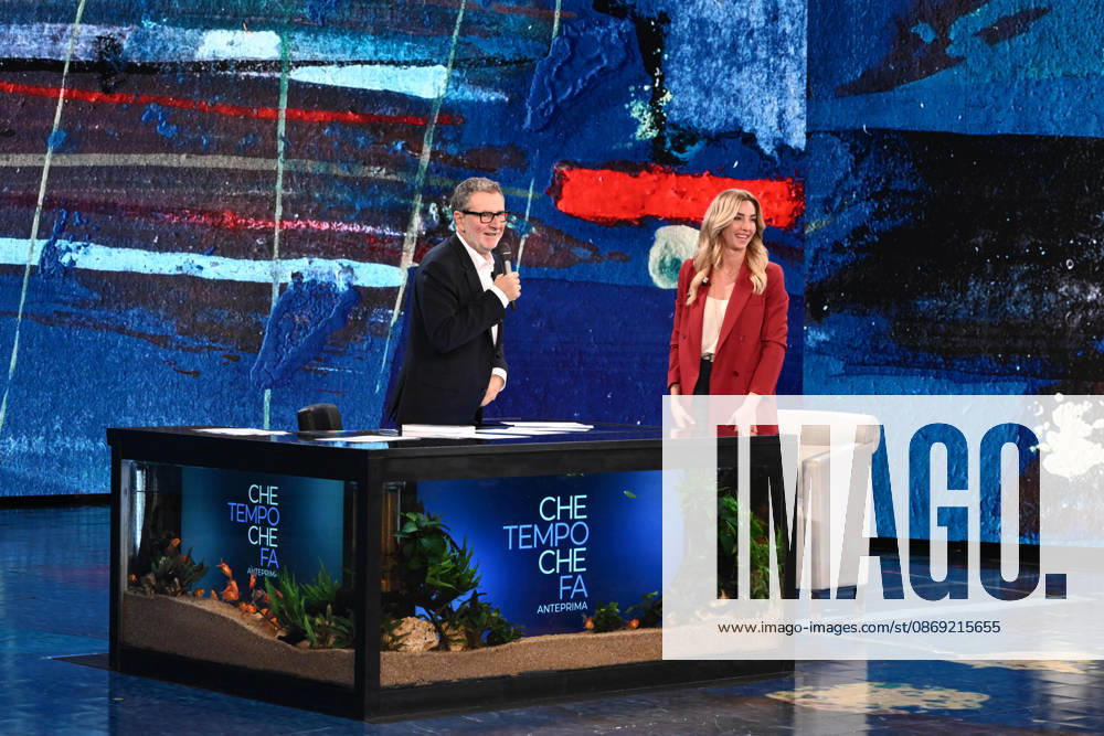 IPA89573885 - Milan, TV Show Che Tempo Che Fa - Nove. Pictured: Fabio Fazio, Silvia Salis