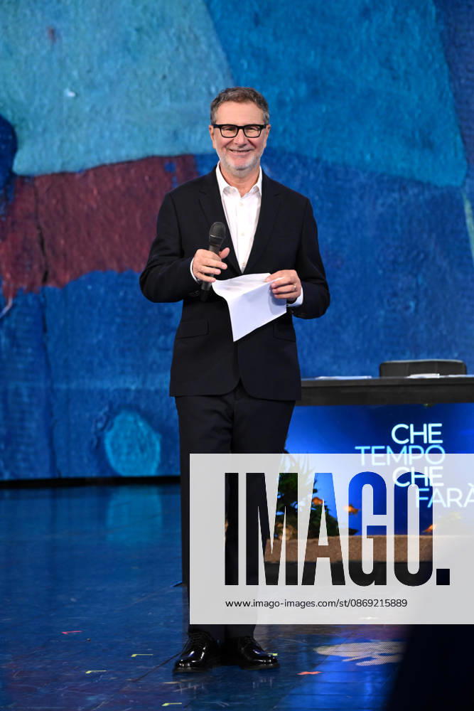 IPA89573725 - Milan, TV Show Che Tempo Che Fa - Nove. Pictured: Fabio Fazio