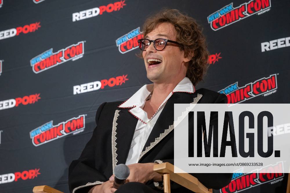 Matthew Gray Gubler speaks at a panel discussion for CBS s new crime-solving drama EINSTEIN!.during New York Comic Con 2026 at The Jacob K. Javits Convention Center on October 11, 2026 in New York City. New York United States - ZUMAs197 20261011_aaa_s197_380