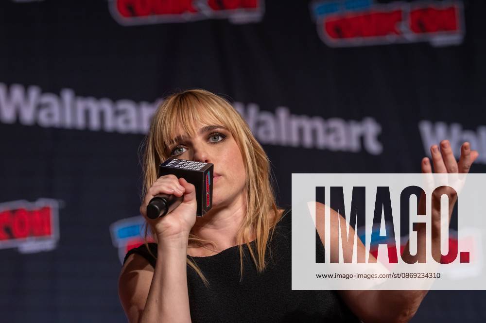 Jacqueline Byers speaks at a panel discussion for CBS new series NCIS: NEW YORK.during New York Comic Con 2026 at The Jacob K. Javits Convention Center on October 11, 2026 in New York City. New York United States - ZUMAs197 20261011_aaa_s197_505