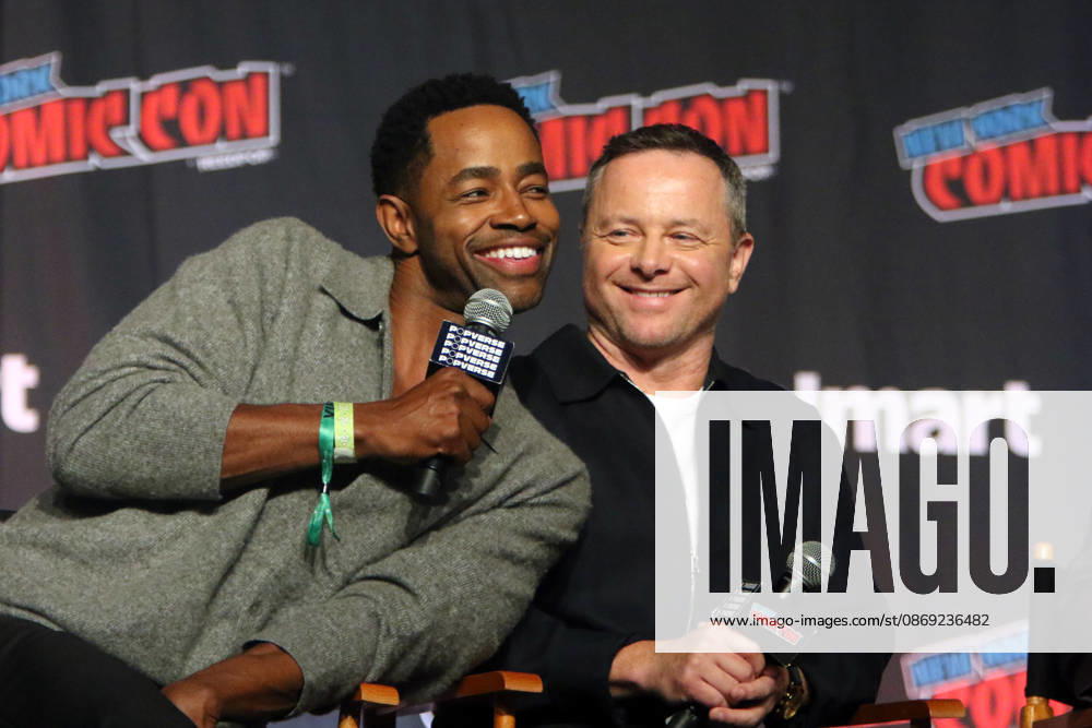 NEW YORK, NY- OCTOBER 11: Jay Ellis and Shawn Ashmore pictured at The Rookie panel during New York Comic Con 2026 at Javits Center on October 11, 2026 in New York City.
