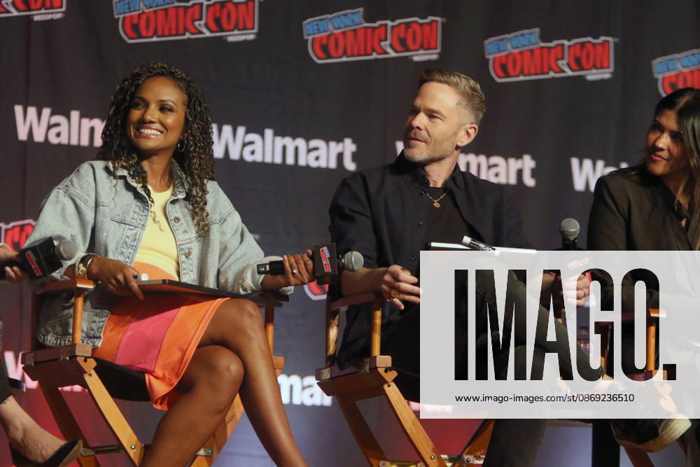 NEW YORK, NY- OCTOBER 11: Mekia Cox, Shawn Ashmore Lisseth Chavez pictured at The Rookie panel during New York Comic Con 2026 at Javits Center on October 11, 2026 in New York City.